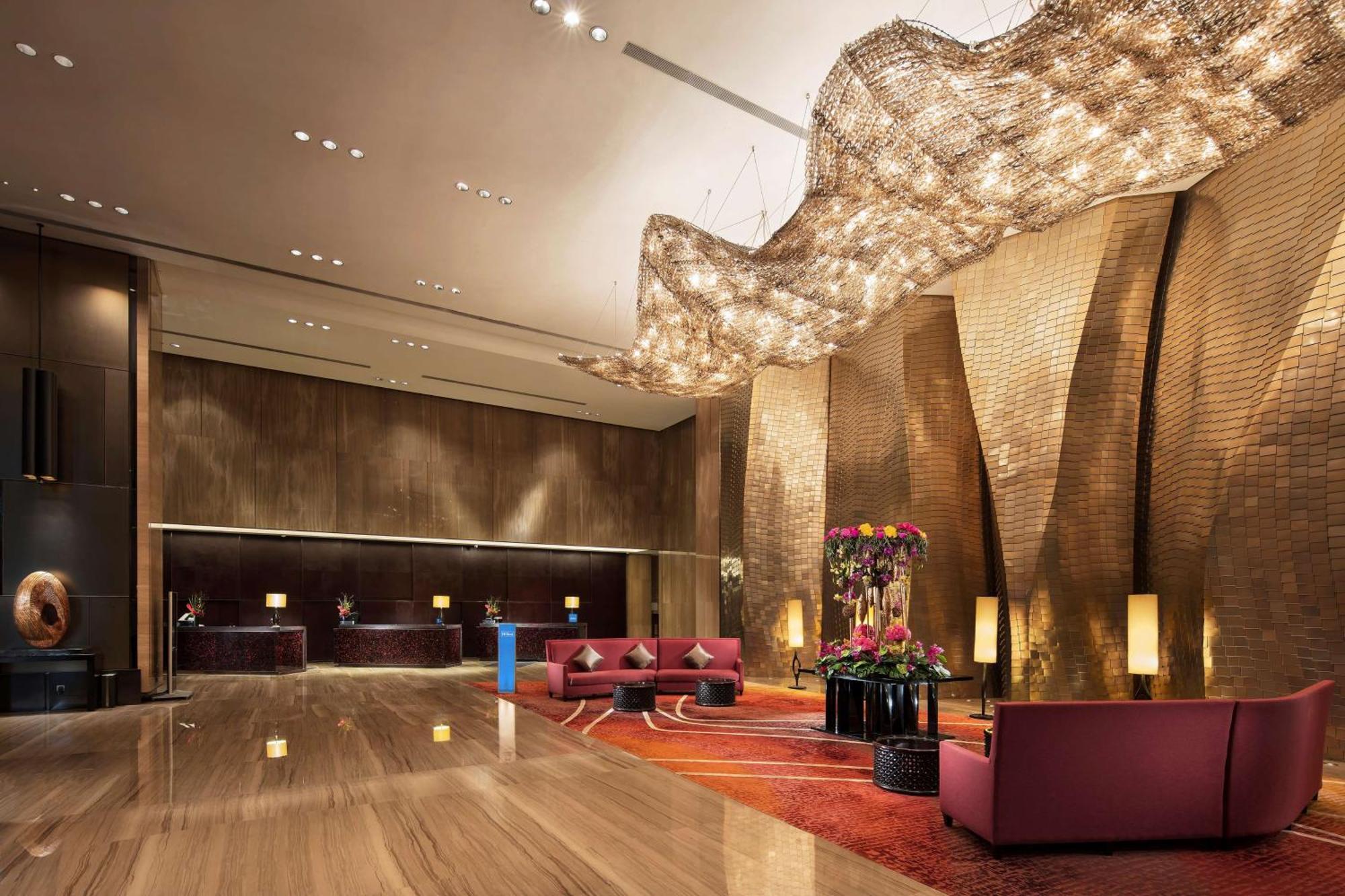 Hilton Guangzhou Tianhe Hotel Ngoại thất bức ảnh The lobby of the hotel
